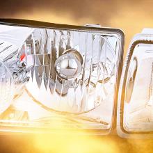 Nilight Headlight Assembly for 2001 2002 2003 2004 2005 2006 2007 2008 2009 2010 2011 Ford Ranger Replacement Headlamp Chrome Housing Amber Reflector