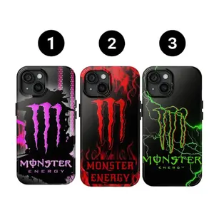 Monster Energy Drink Collection Tough Phone Case, Trendy Stylish Caffeine Aesthetic Best Drink Gift Idea Shockproof & Stylish for iPhone 17, 16, 15, 14, 13, 12, 11 Pro Max Plus Air & Samsung Galaxy S25 S24 S23 S22 S21 Ultra