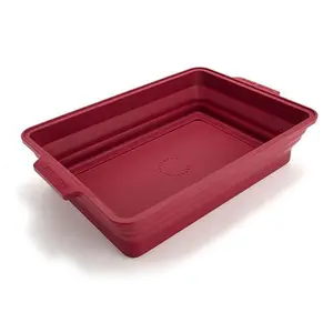 Curtis Stone Collapsible Glass & Silicone Bake & Roast Pan