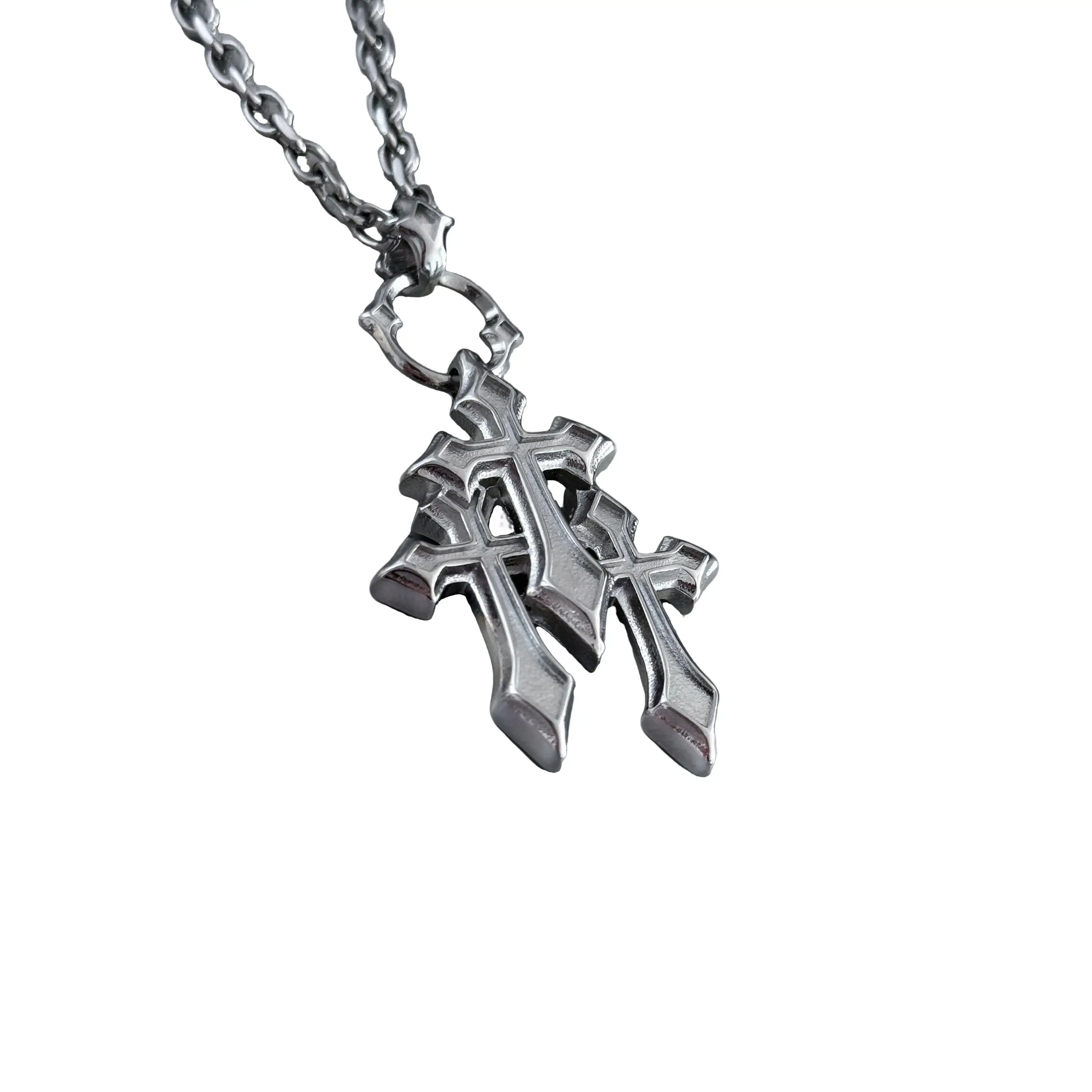 TRIPLE CROSS NECKLACE