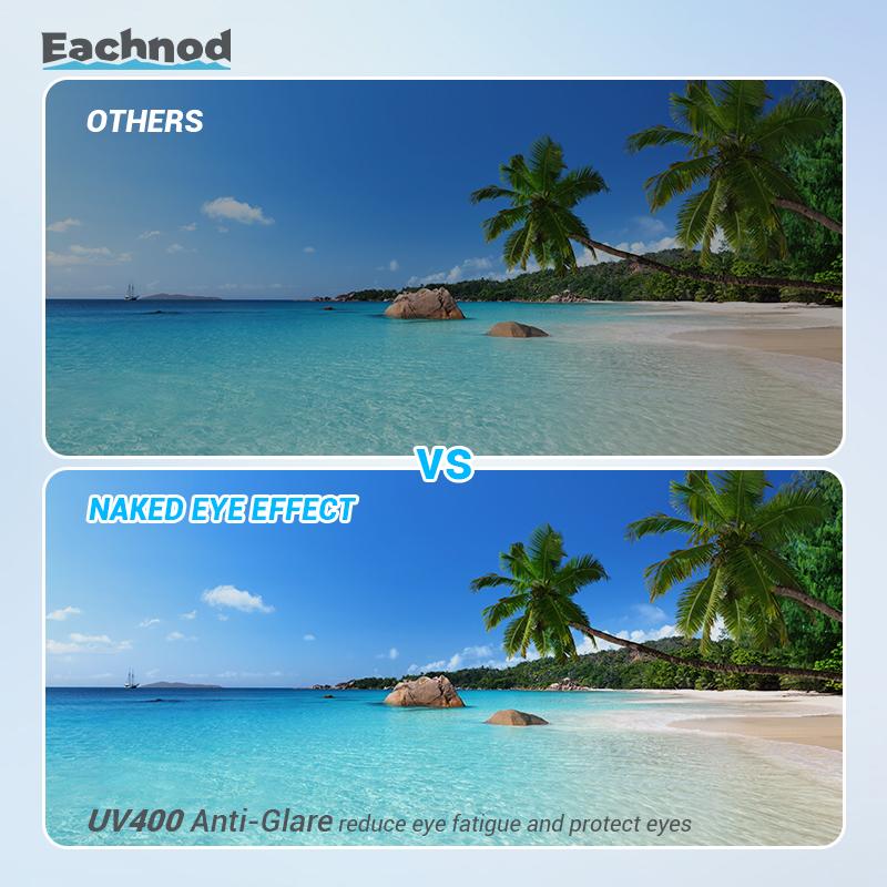 Eachnod HD Frameless Protective Sunglasses Anti-glare Lenses UV400 Protection Ultralight Design Aviator Style Classic Shades