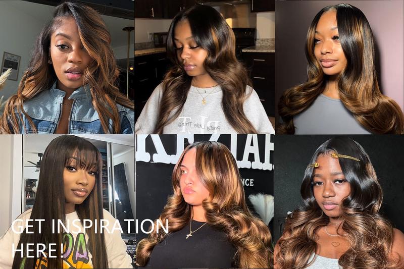 [Wequeen] #FB30 Highlight Hair Bundles Brazilian Colored Human Hair #T1B/P4/27 Body Wave Straight Quick Weave Sew in/Glue in Budget Friendly 10A Valentine Gifts