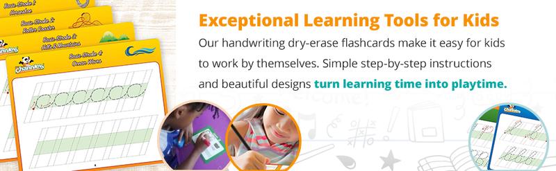 Dry-Erase Visual Cursive Flash Card Set, 43 Cards