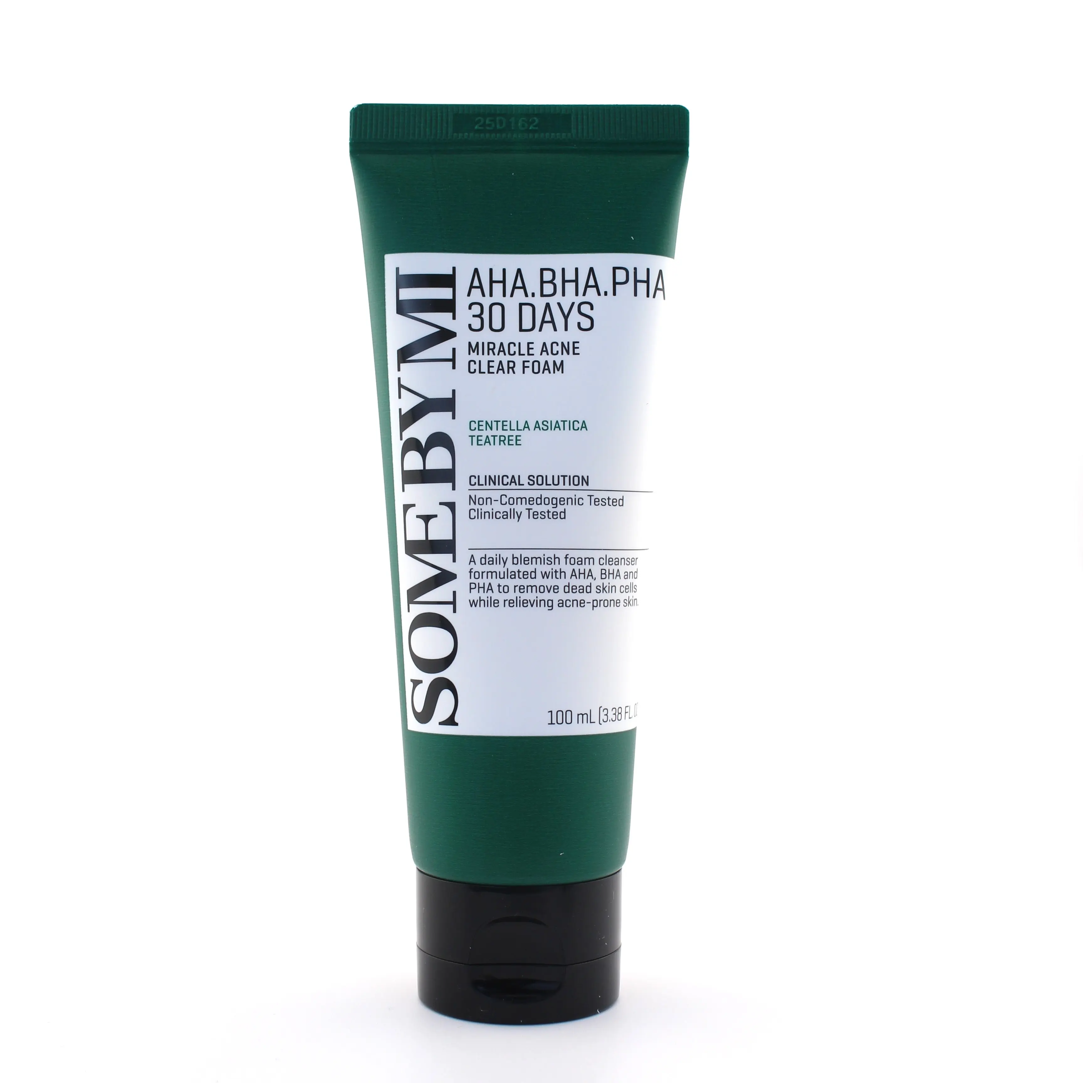 SOME BY MI AHA-BHA-PHA 30 Days Miracle Foam Facial Cleanser (100ml) - Gentle Antibacterial Sensitive Skin Blend for Daily Acne Care with Tea Tree