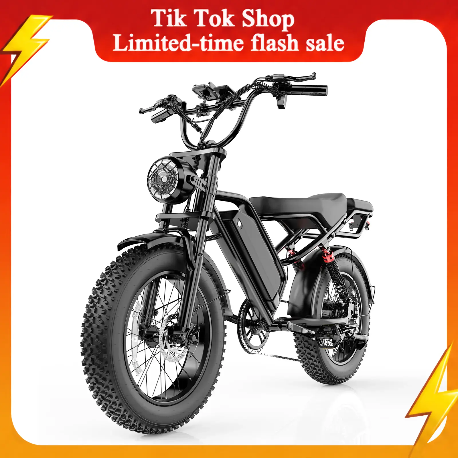 BK20 AW2PRO Off Road Electric Ebike for Adults, 1500W Peak Power, 31 MPH Top Speed, 40-70 Mi Range, 48V 20Ah Removable Battery, Full Suspension, UL 2849 Certified, 2-Seater Mountain Light Dirt Bike, Off Road Ebike