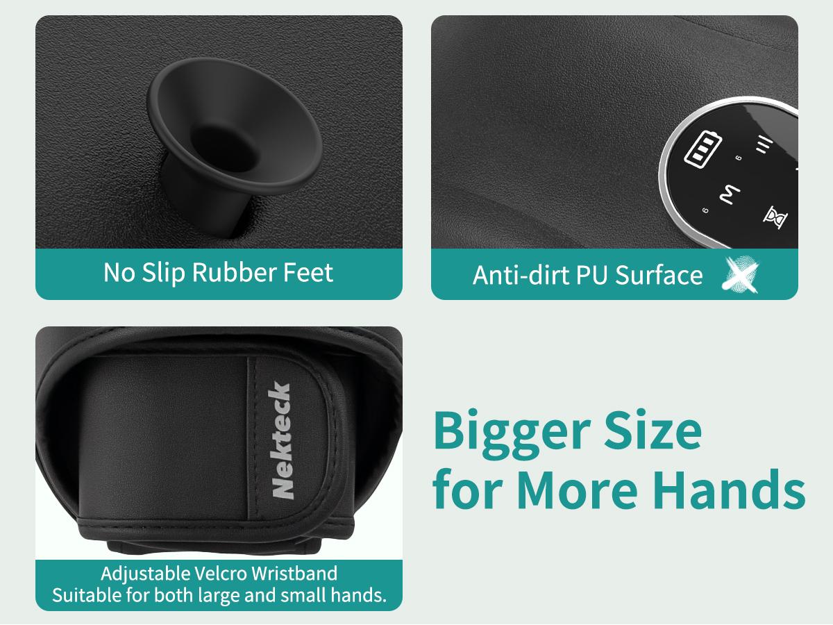 Nekteck Hand Massager with Heat and Compression, 6 Massage Mode, Massage for Wrist, Palm and Finger, Gifts for Women Men (Rechargeable)