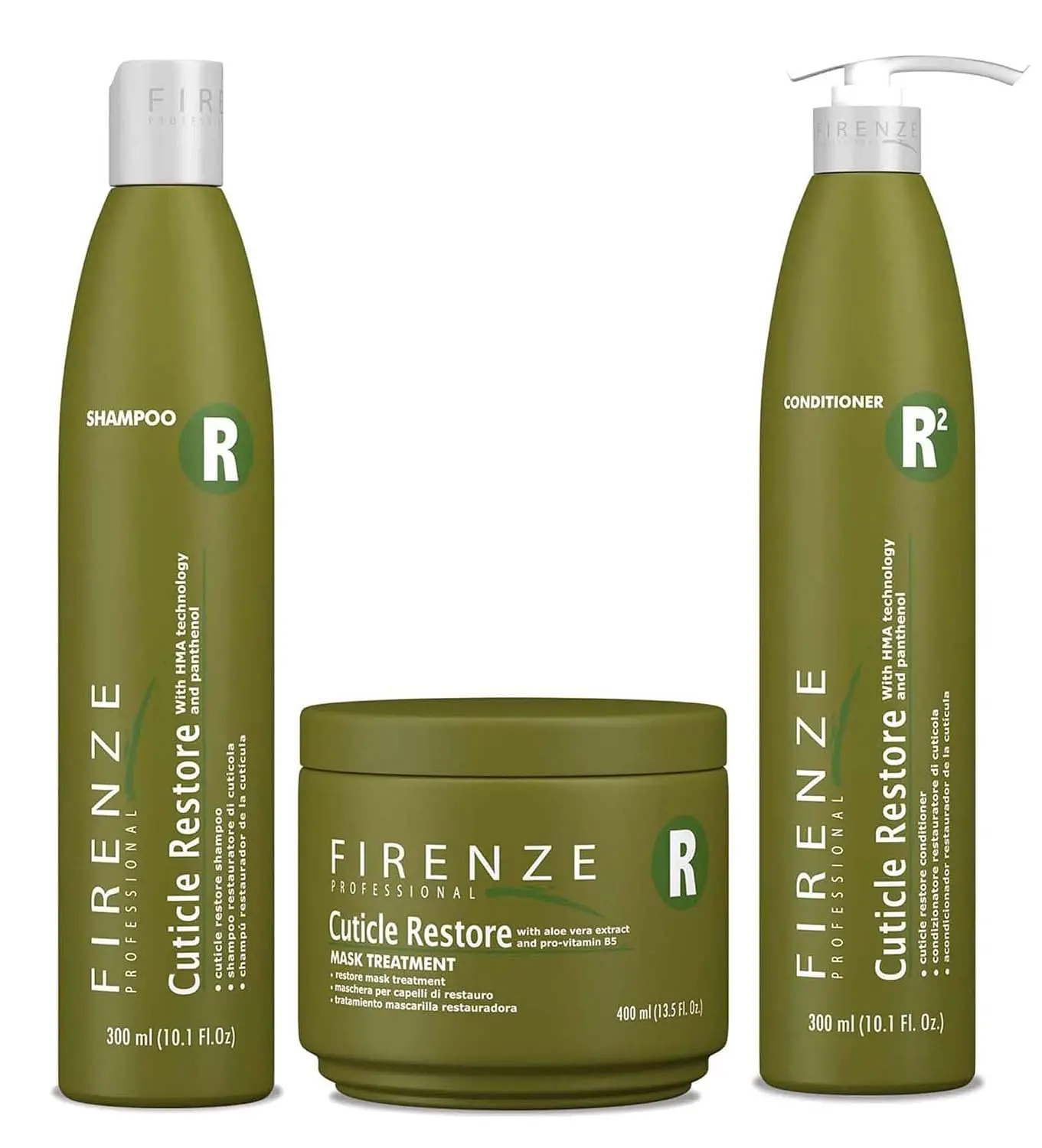 Cuticle Restore Firenze Professional Shampoo, Conditioner, Treatment Small set