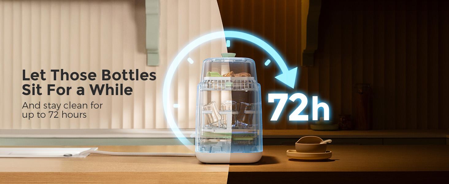 Momcozy KleanPal Pro Baby Bottle Washer, Sterilizer and Dryer - 3-in-1 Washer, Save Time and Effort - Suitable for Cleaning Bottles, Breast Pump Accessories and Baby Products 【B】