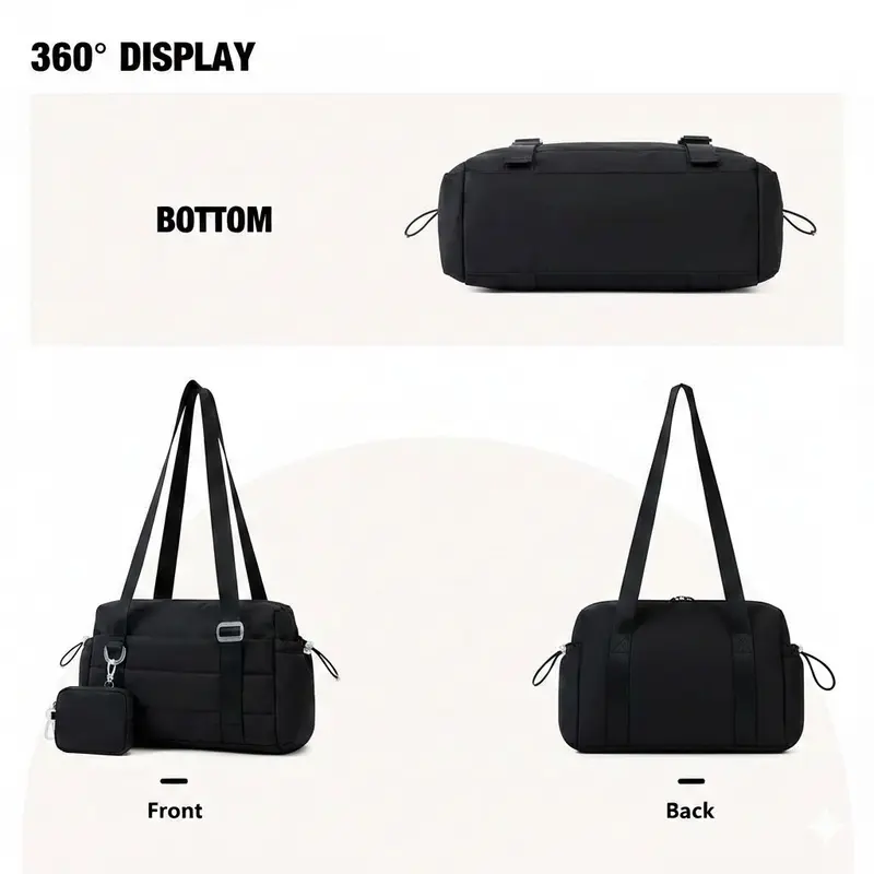 Mini Gym Bag For Women Girls Small Gym Tote Bag With Wet Compartment Water Proof Travel Duffle Bag Cute Workout Sport Bag Wet Pocket Carry Bags Dance Swimming - View #3