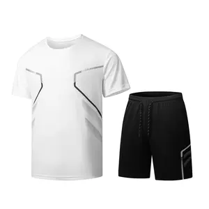 New Spring/Summer Men’s Two-Piece Set – Short-Sleeve Top and Shorts, Simple, Stylish, Breathable