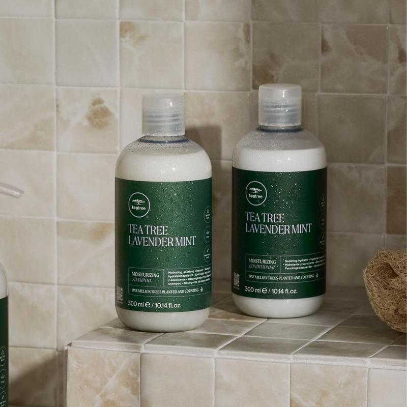 Paul Mitchell Tea Tree Lavender Mint Moisturizing Shampoo 300ml Hydrating Calming Scented Haircare Cleanser Moisture Hydrate Aroma Moisturizer Conditioner Cleansing