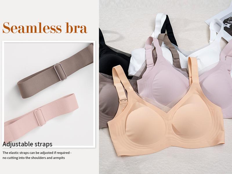 Werena Wireless Bras for Women Mesh Crossover Bras Seamless Full Coverage No Underwire Comfortable Supportive Everyday Bra with Adjustable Shoulder Straps & Extra Extender - Vneck Werena Wireless Bras for Women Mesh Crossover Bras Seamless Full Coverage No Underwire Comfortable Supportive Everyday Bra with Adjustable Shoulder Straps & Extra Extender - Vneck