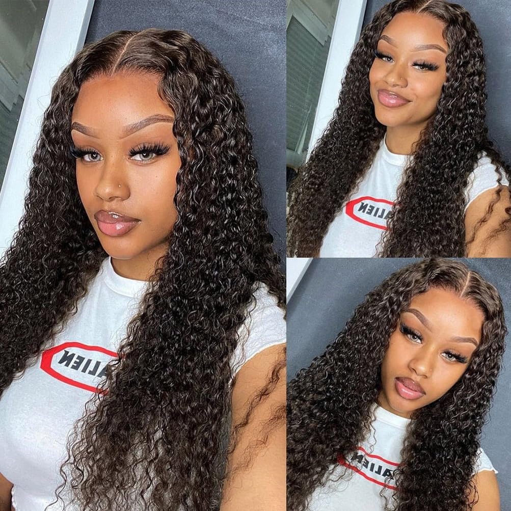 Glueless Wigs Human Hair Pre Plucked Pre Cut 6x4 5x5 Hd Lace Closure Wear and Go Deep Wave Curly 13x4 13x6 Lace Front Wigs for Black Women Wet and Wavy Natural Hairline
