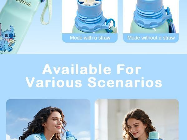 Disney Stitch Series 600mL (20oz),Insulated Travel Cup,Cute Leak-Proof Thermal Mug for Hot & Cold Drinks, Perfect On-the-Go Gift for Kids & Fans