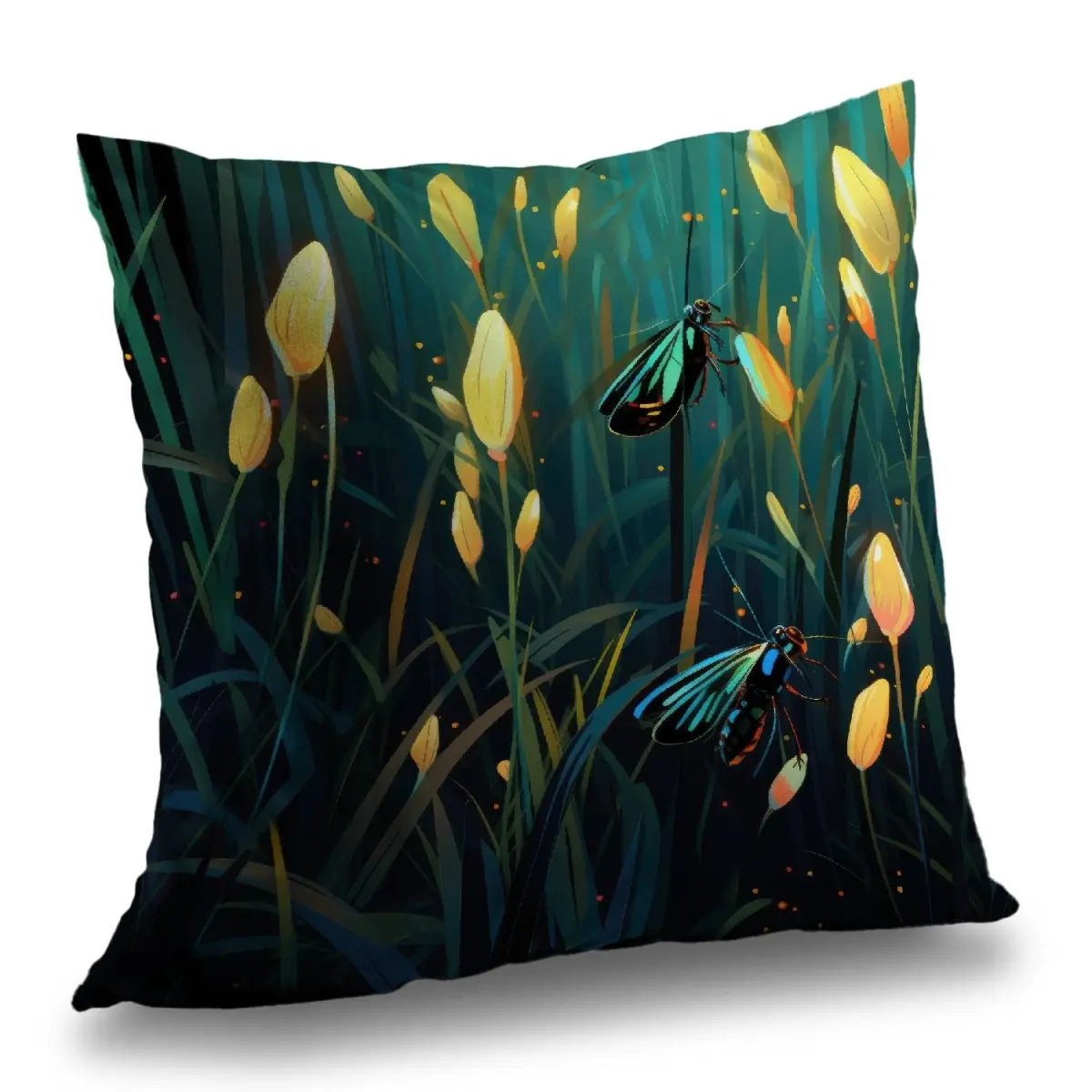 MWW C1PC1414P3T0UN 14x14 in. Orange Polyester Twill Throw Pillow - Home Décor Accent, Soft Furnishings Bedding Linen Pillow, Pillows