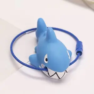 Cartoon Animal Wire Cable Keychain – Cute Steel Loop Key Ring for Car Keys, Backpack & Purse Charm, Novelty Gift