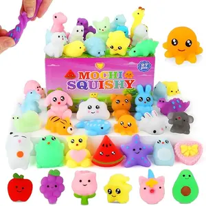 Mochi Toys Set, 27pcs Mini Kawaii , Soft Fidget Sensory Toys for Kids Party Favors, Classroom Prizes, Stocking Stuffers