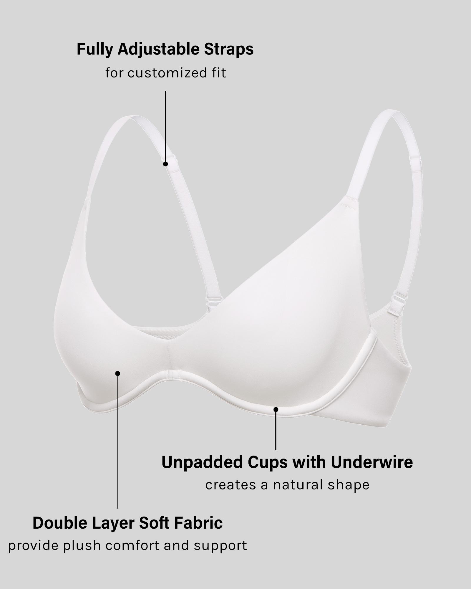 INLYRIC Women's Inbarely Plus Plunge Bra - Unlined Underwire Sexy Demi Balconette Bras SpringStatements