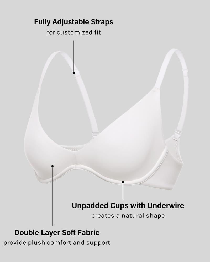 INLYRIC Women's Inbarely Plus Plunge Bra - Unlined Underwire Sexy Demi Balconette Bras