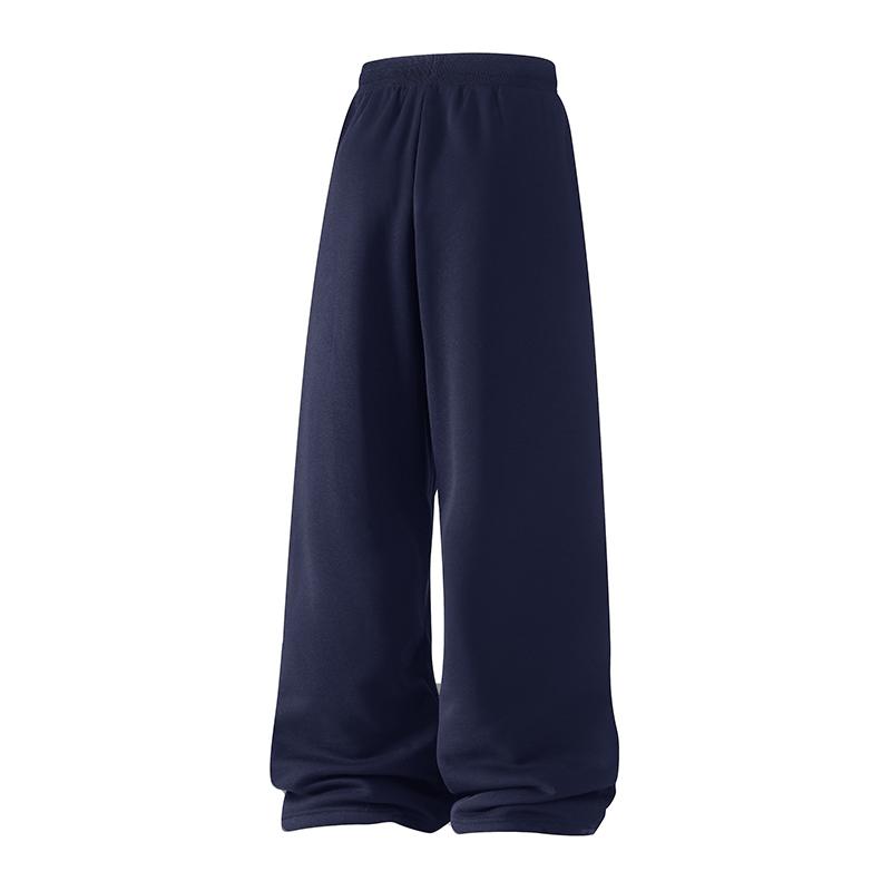 Men's Solid Thermal Lined Drawstring Waist Pants, Casual Comfy Loose Fitting Trousers for Fall & Winter, Men's Bottoms for Daily Wear, Relaxed Fit