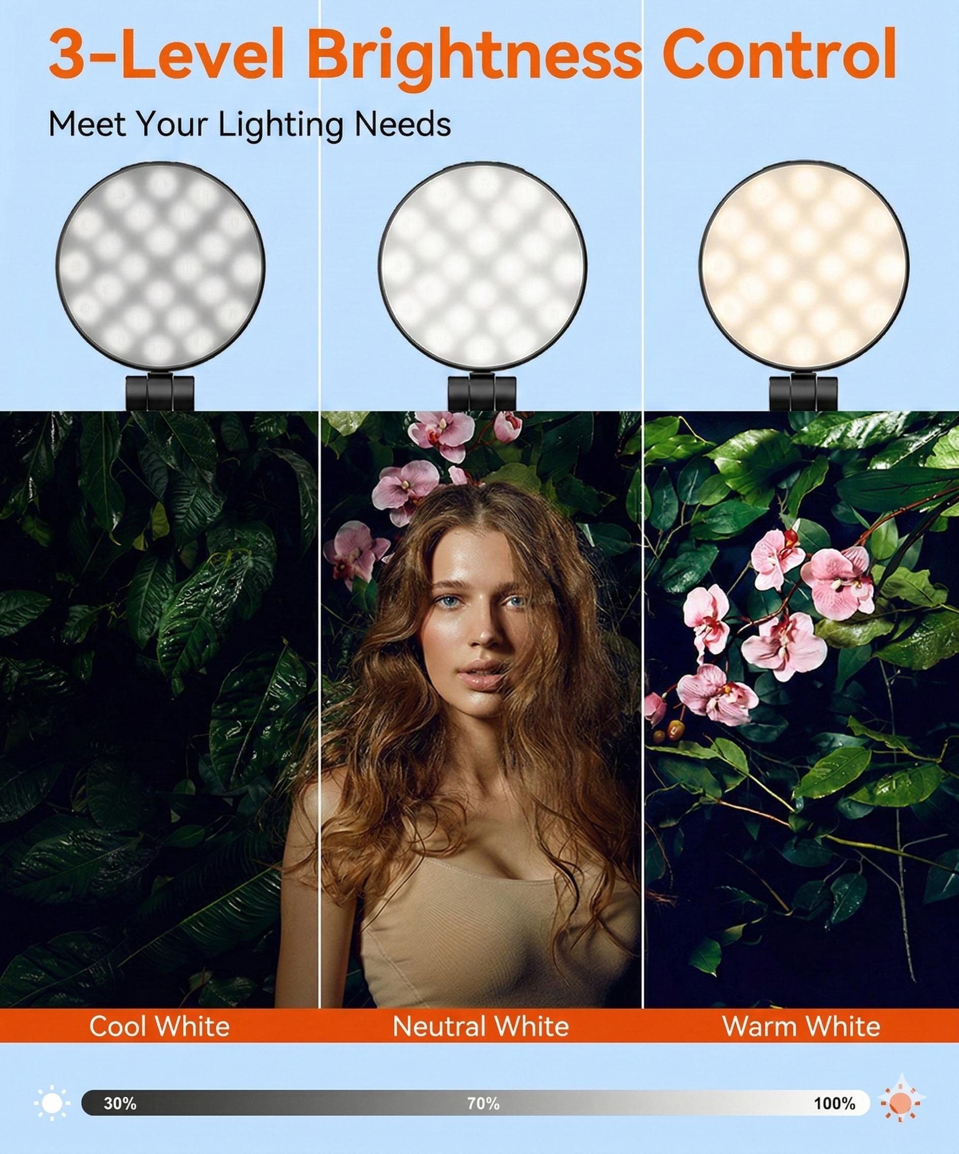 MagSafe Magnetic Selfie Ring Light, Mini PortableRechargeable LED Fill Light with Mirror, Extendable PocketSize for Makeup Travel Vlog Selfie Photography LiveStream