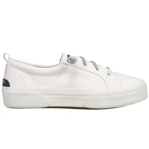 Sperry Womens Pier Wave Ltt Lace Up Sneakers Shoes Casual - White