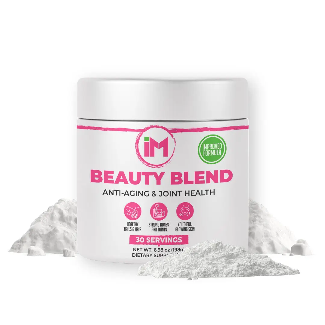IM Beauty Blend Collagen Powder with Hyaluronic Acid & B6 | Anti-Aging & Joint Health | Hair, Skin, & Nails | 30 servings Dietary Supplement