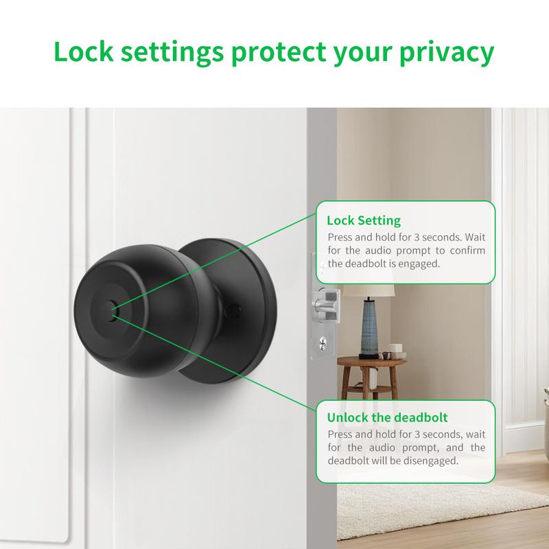 Smart 5-in-1 Fingerprint Door Lock with One-Touch Activation Five Unlocking Technologies Fingerprint Numeric IC Card Key Mobile Unlock