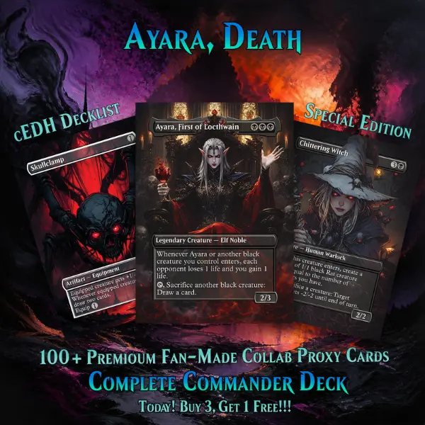 Ayara Gothic Sacrifice Custom MTG Proxy Deck - 100+ Cards Set