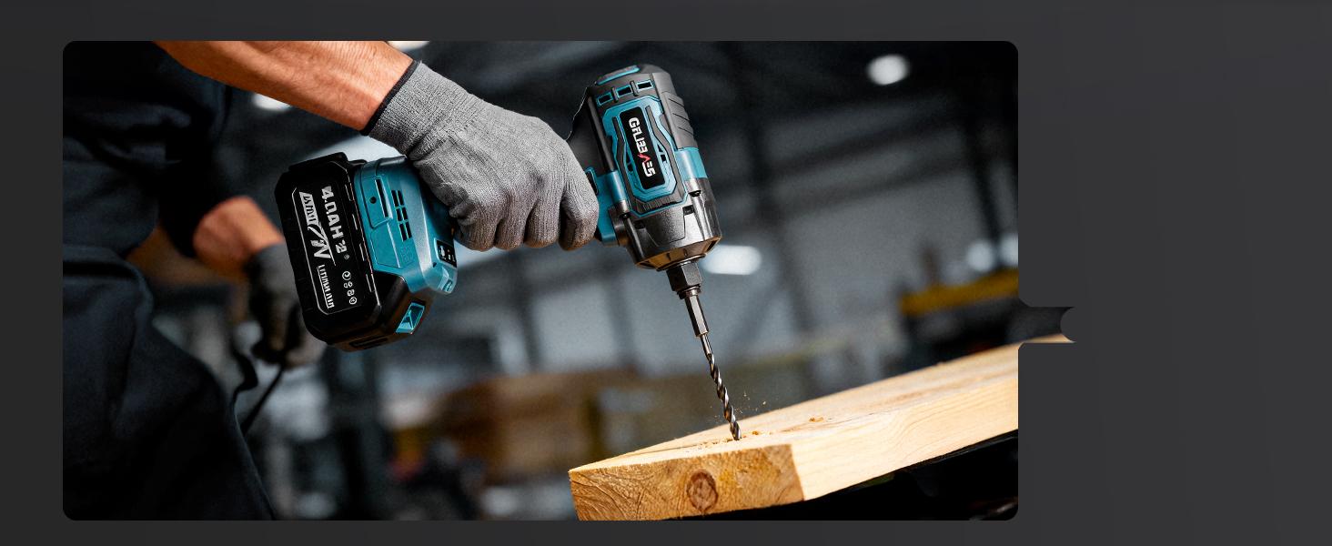 GEVEELIFE 750Nm 3 in 1 Brushless Impact Wrench 1/2" Cordless 3300RPM, 2×4.0Ah Batteries, 6 Sockets Car DIY Furniture Lawn Mower GEVEELIFE 750Nm 3 in 1 Brushless Impact Wrench 1/2" Cordless 3300RPM, 2×4.0Ah Batteries, 6 Sockets Car DIY Furniture Lawn Mower