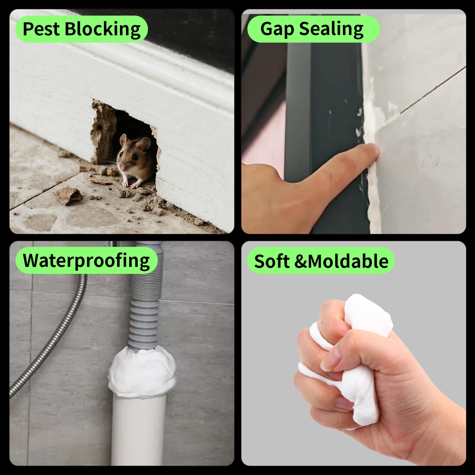 Waterproof Sealant Mastic Repair Wall Holes for Wall Hole , Drain Connection, Quick Mending Mud, Air Conditioning Hole Waterproof Seal Putty 5 Counts
