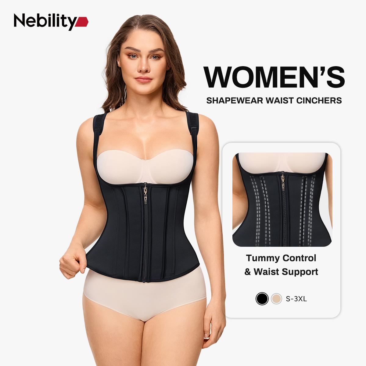 【LIVE】Nebility Women's Shapewear Waist Trainer Belt with 6 Steel Bones Tummy Control Bust Support Adjustable Straps #Summervibes