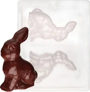 3D Sitting Easter Bunny Chocolate Mold – Classic Chocolate Bunny Mold
