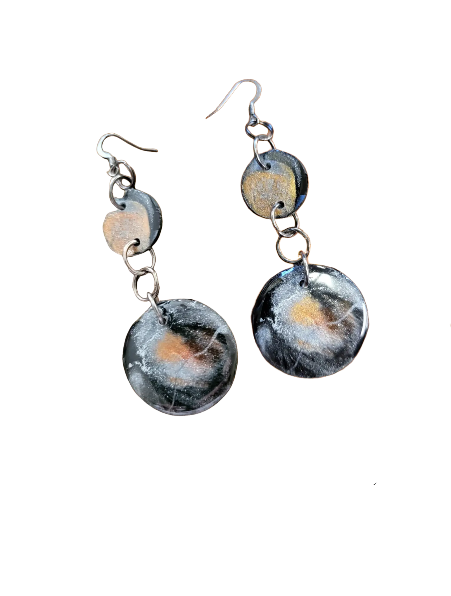 Go Gray Upcycled Vinyl Record Earrings