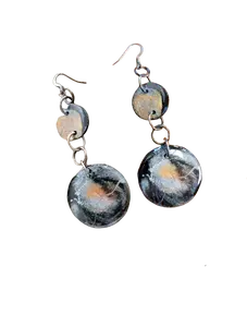 Go Gray Upcycled Vinyl Record Earrings