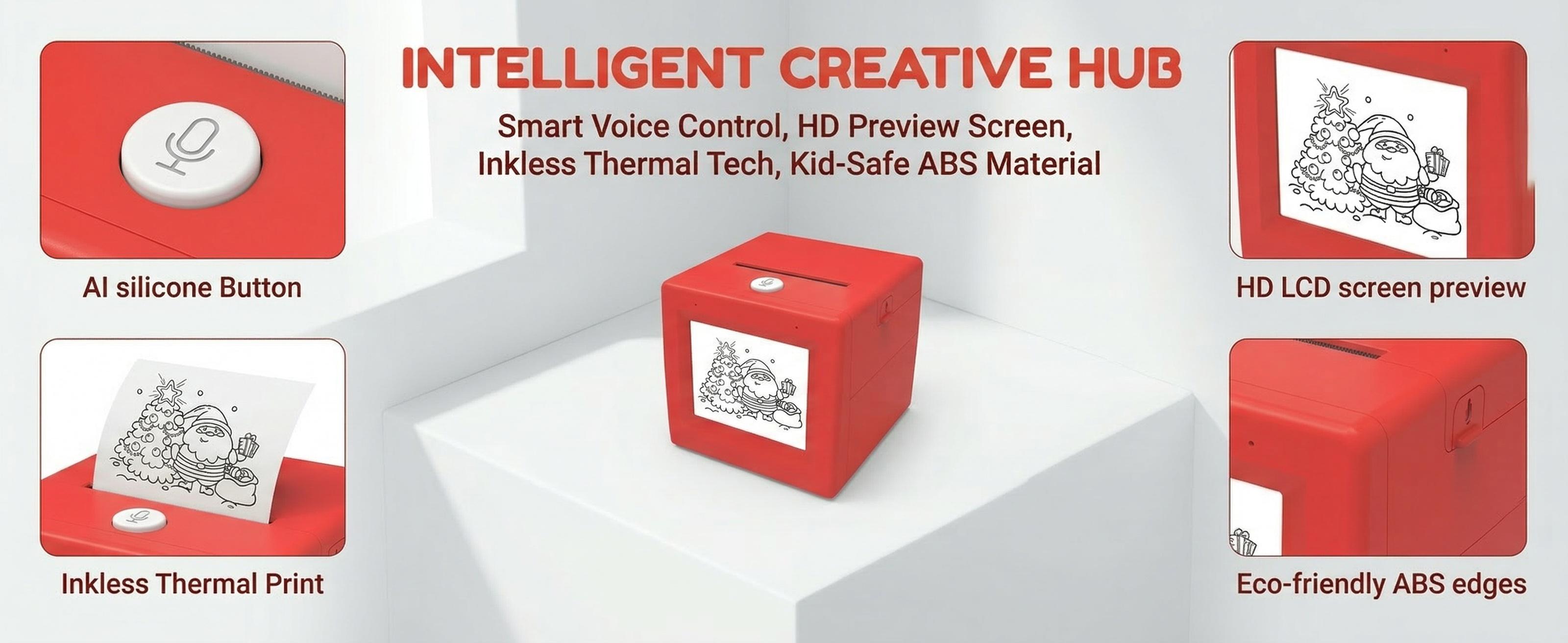 AI Voice Mini Printer, Wireless Portable Smart Gadget | Kids Imagination Learning Toy, DIY Craft & Home Office Essential-YY AI Voice Mini Printer, Wireless Portable Smart Gadget | Kids Imagination Learning Toy, DIY Craft & Home Office Essential-YY