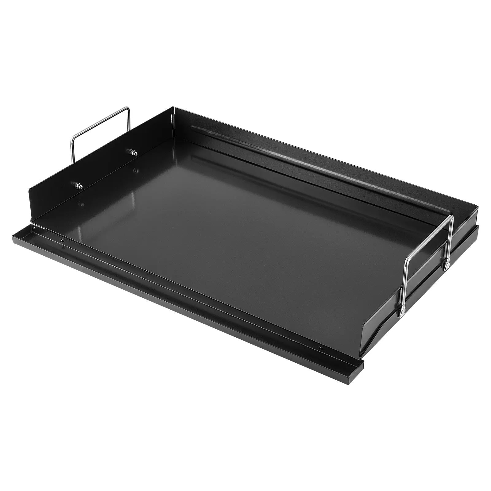 VEVOR Carbon Steel Griddle 24x16 inch Flat Top Pre-Seasoned Plate Handle, for BBQ Eggs Burger, Even Heat Distribution, Non-Stick Portable Rectangular Family Cookware for Outdoor Gas Grill/Stove, Oven