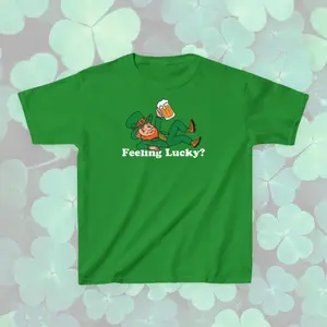 Leprechaun Baby Tee St Patrick's Day Feeling Lucky Baby Tee Luck Of The Irish Trendy Retro Baby Tee St Paddy's Day Y2k Baby Tee