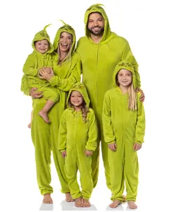 Dr. Seuss GRINCH Who Stole Christmas Hooded Pajama Union Suit