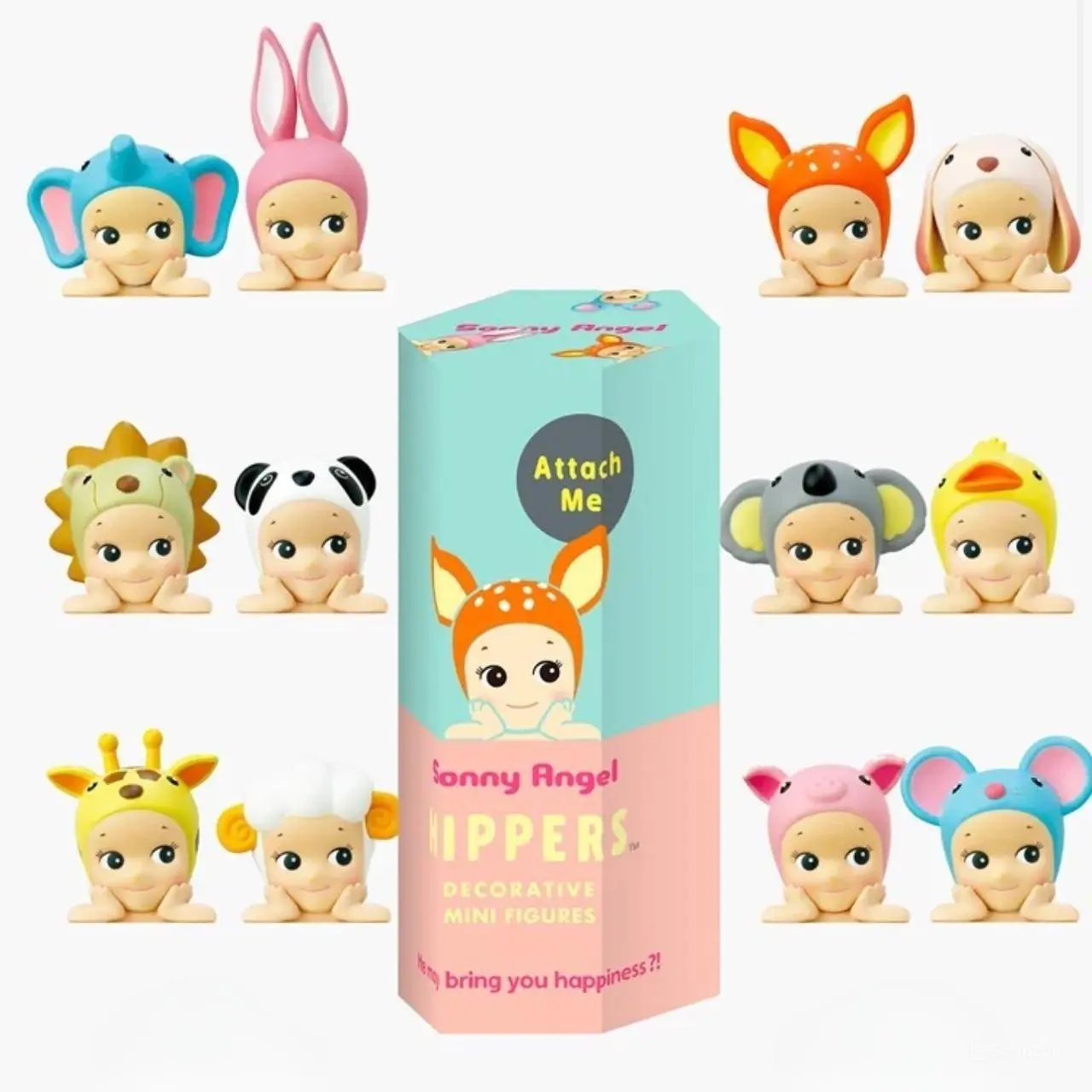 Angel Hippers Animal Series - Viral Blind Box Figure for Phone Case & Laptop, Cute Adhesive Decor | Kawaii Aesthetic | Trending Gift