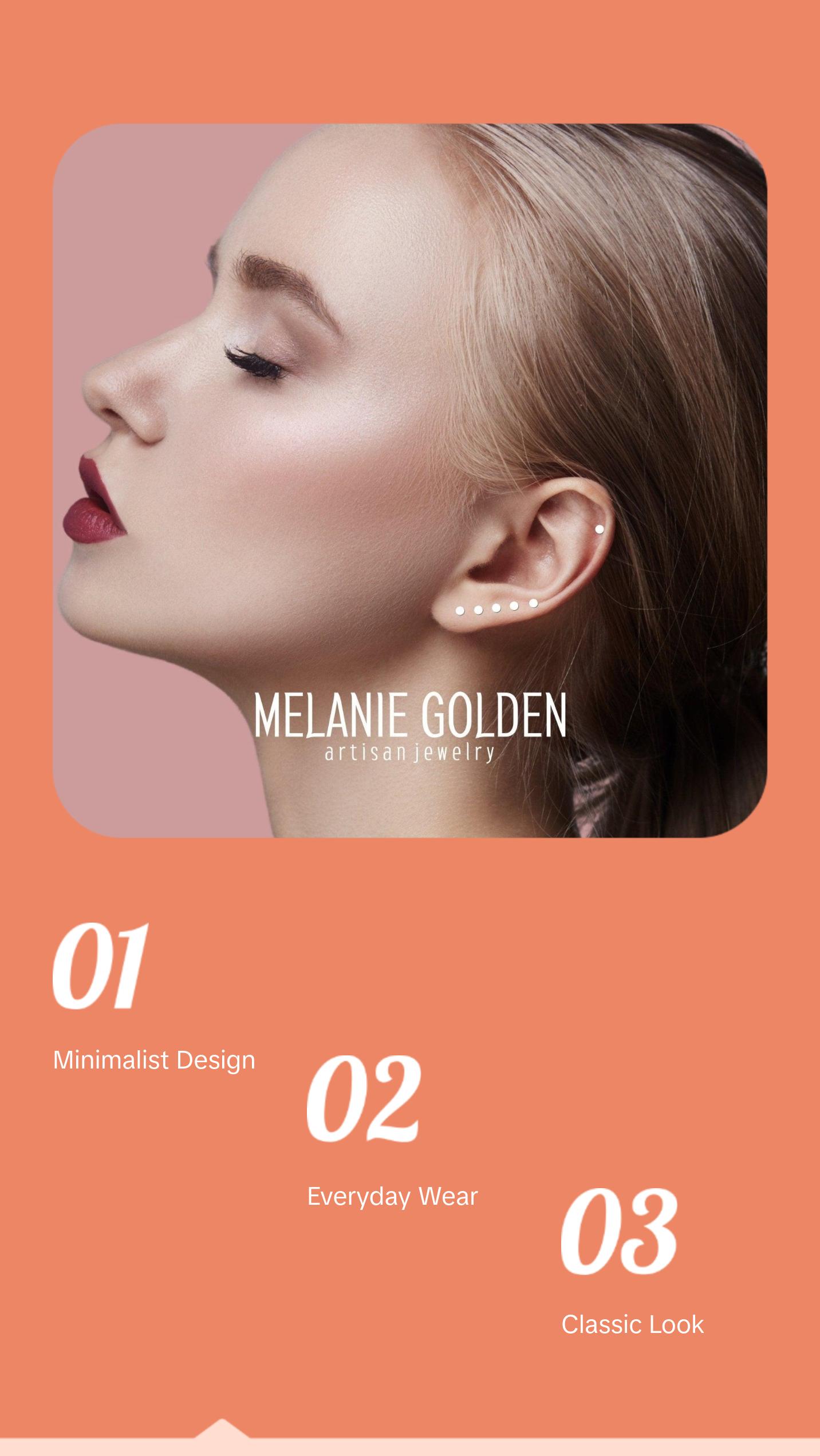 2mm Dot Disc Stud Earrings