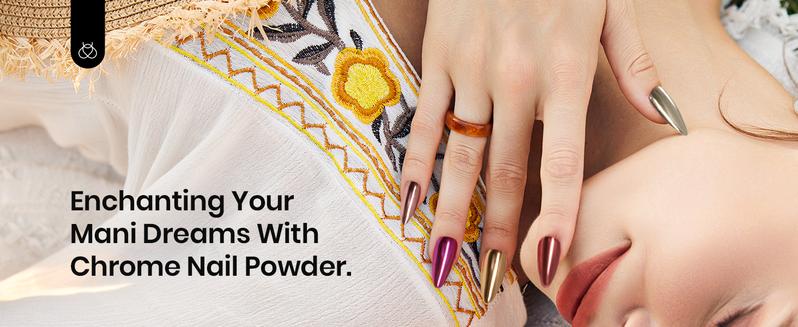 Beetles Metallic Chrome Nail Powder, Metallic nail polish Chrome Powder Mirror Effect Holographic Aurora Nail Art 0.5g/Jar, with Top Coat & Decoration Sealing Gel Black White Gel Polish