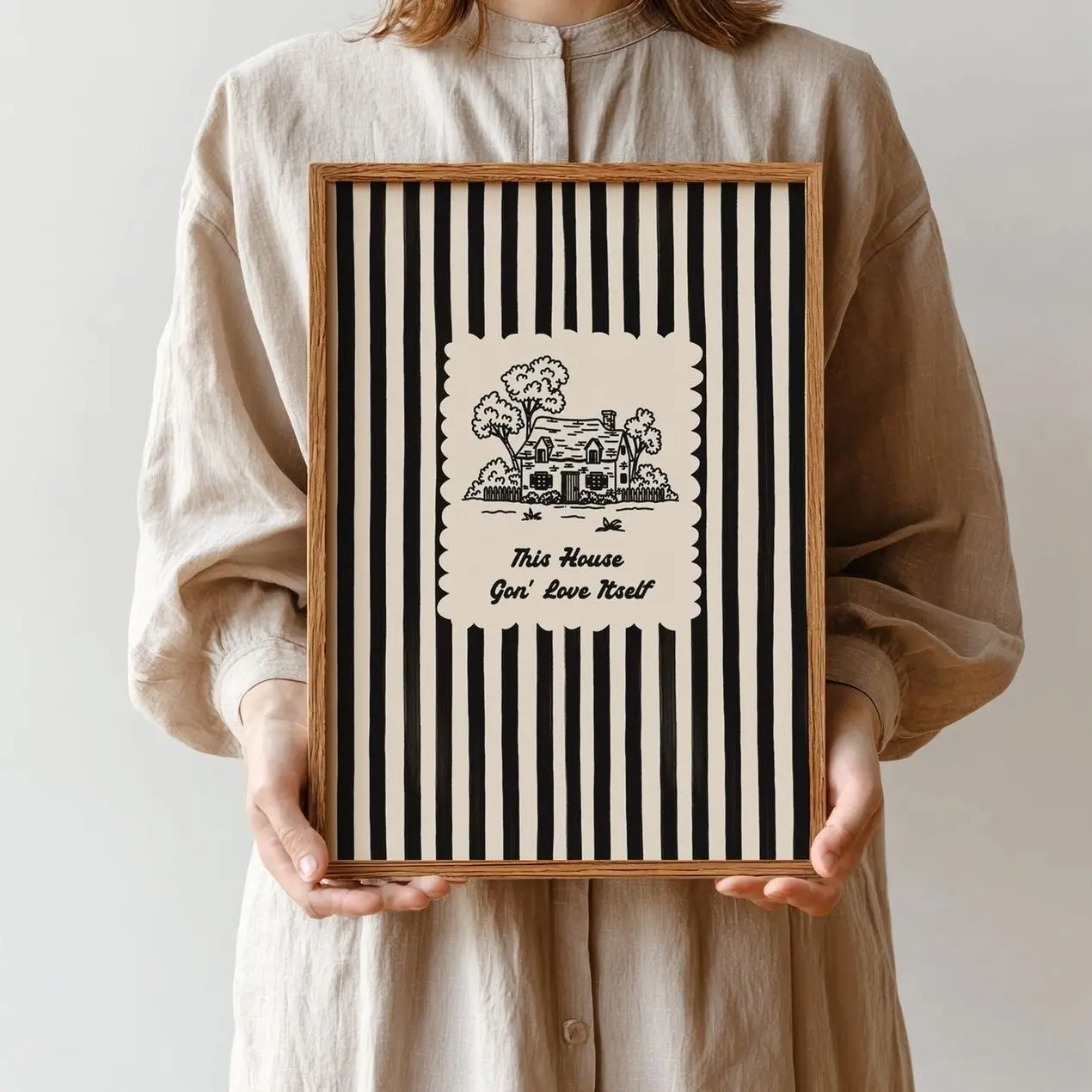 This House Gon' Love Itself Print - Song Lyrics Wall Art, Welcome Sign, Hallway Art V