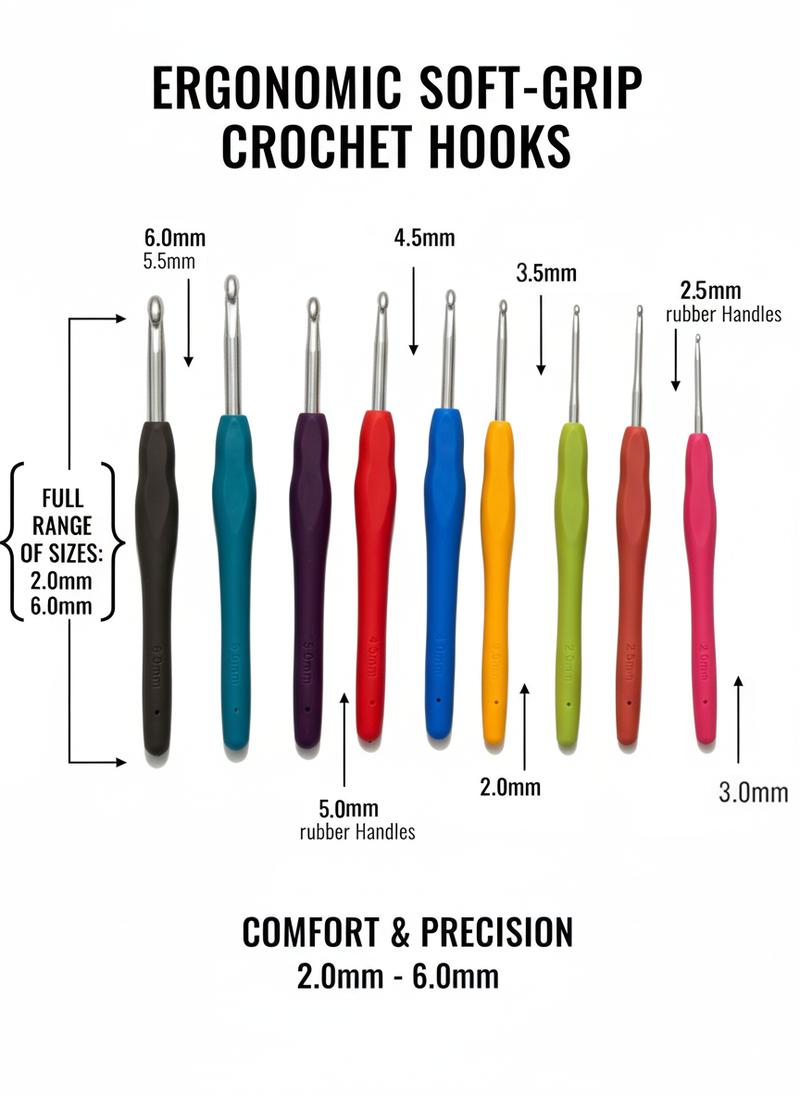 73-Piece Crochet Kit with Hooks, Knitting Needles, Yarn Balls & Tote Bag – Complete Beginner & Professional Set