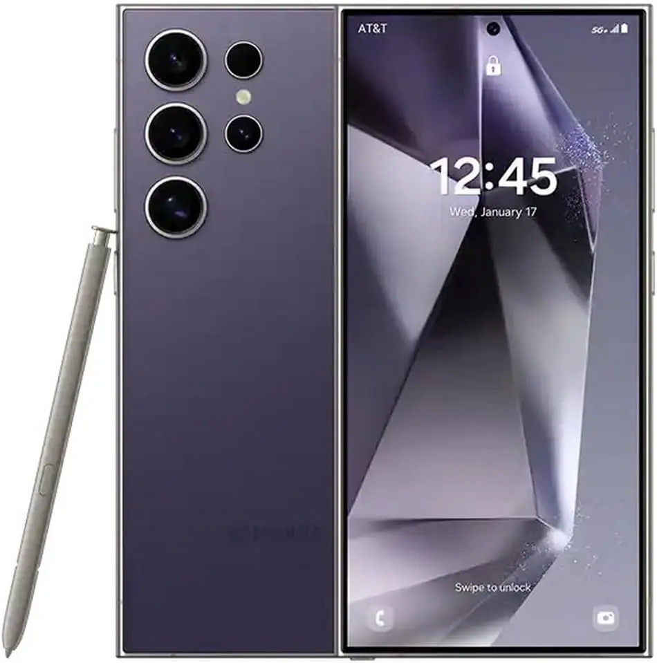 REFURBISHED Samsung Galaxy S24 Ultra 5G Unlocked US Version Cellphone - 12GB RAM, 512GB Titanium Violet, AMOLED 1-120Hz Smooth Display, S Pen Stylus, 200MP Premium Camera, Gorilla Glass, Fast Charging, Wireless Charging, Android Smartphone
