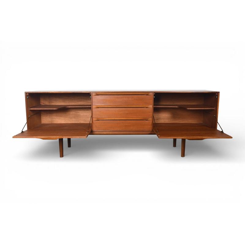 RARE LARGE MCINTOSH BASKETWEAVE CREDENZA IN TEAK