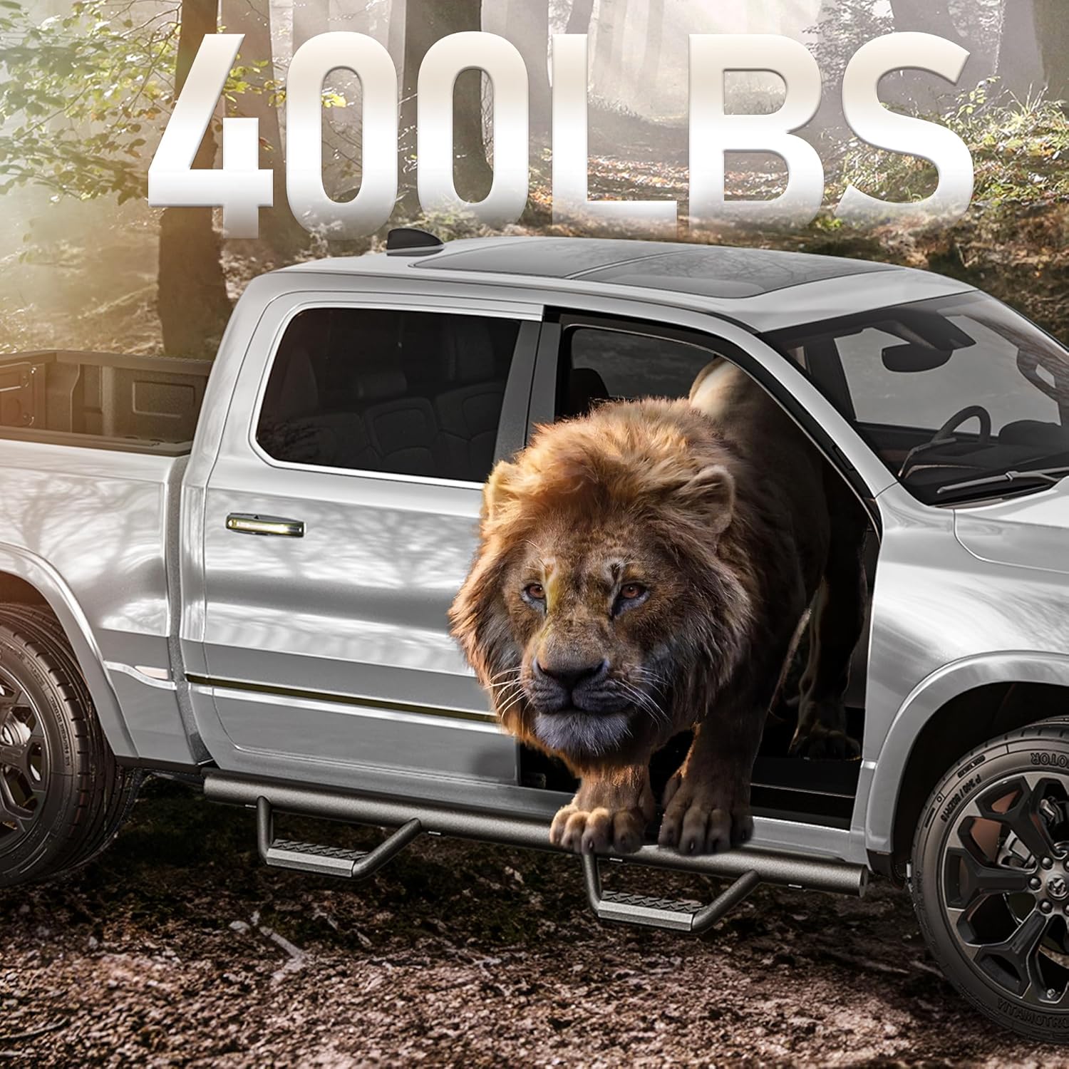 YITAMOTOR Drop Running Boards Compatible with 2019-2025 Dodge Ram 1500 New Body Crew Cab (Not Fit Classic), Tube Side Steps Textured Black Nerf Bars