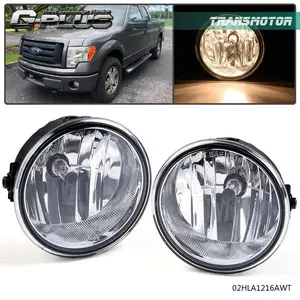 Set of 2 Clear Lens Round Fog Light Lamps for 2006-2010 Ford F-150 with Bulbs