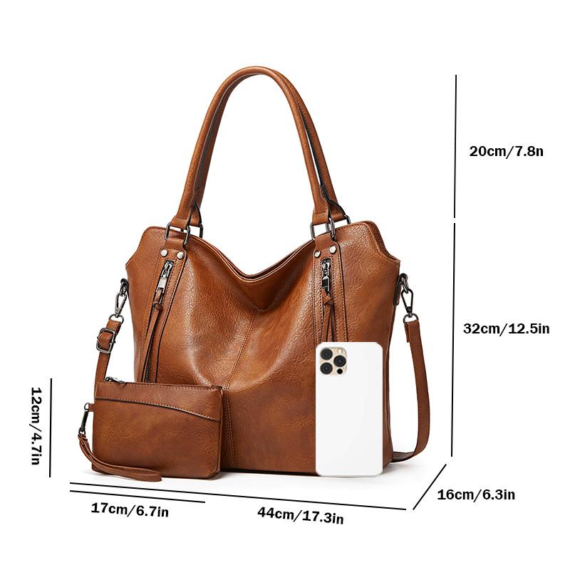 Tote Bag for Women PU Leather Shoulder Bags Fashion Hobo Bags Large Purse and Handbags Shoulder Strap