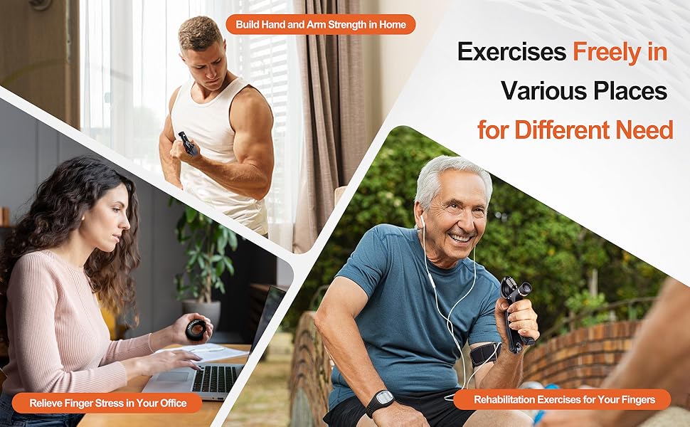 10 PCS Grip Strength Trainer Kit, Hand Gripper Strengthener, Forearm Strengthener, Finger Strengthener, Finger Exerciser, Stress Relief Ball,Forearm Workout Ring for Muscle Building and Injury Recover